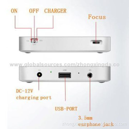 Portable Pocket Projector with Wi-Fi, USB, Touch Screen
